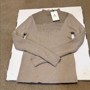 Elegant Taupe Turtleneck Sweater by Akris
